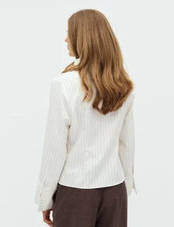 D'ahrling Tosa Pinstripe Skjorte - Hvid