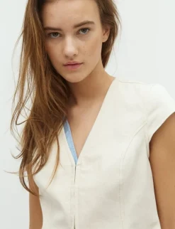 Frakment Minea SS-F Top - Creme