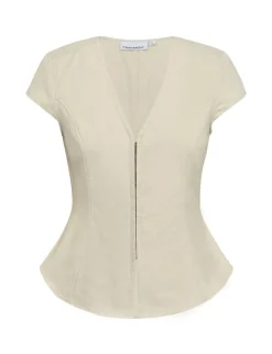 Frakment Minea SS-F Top - Creme