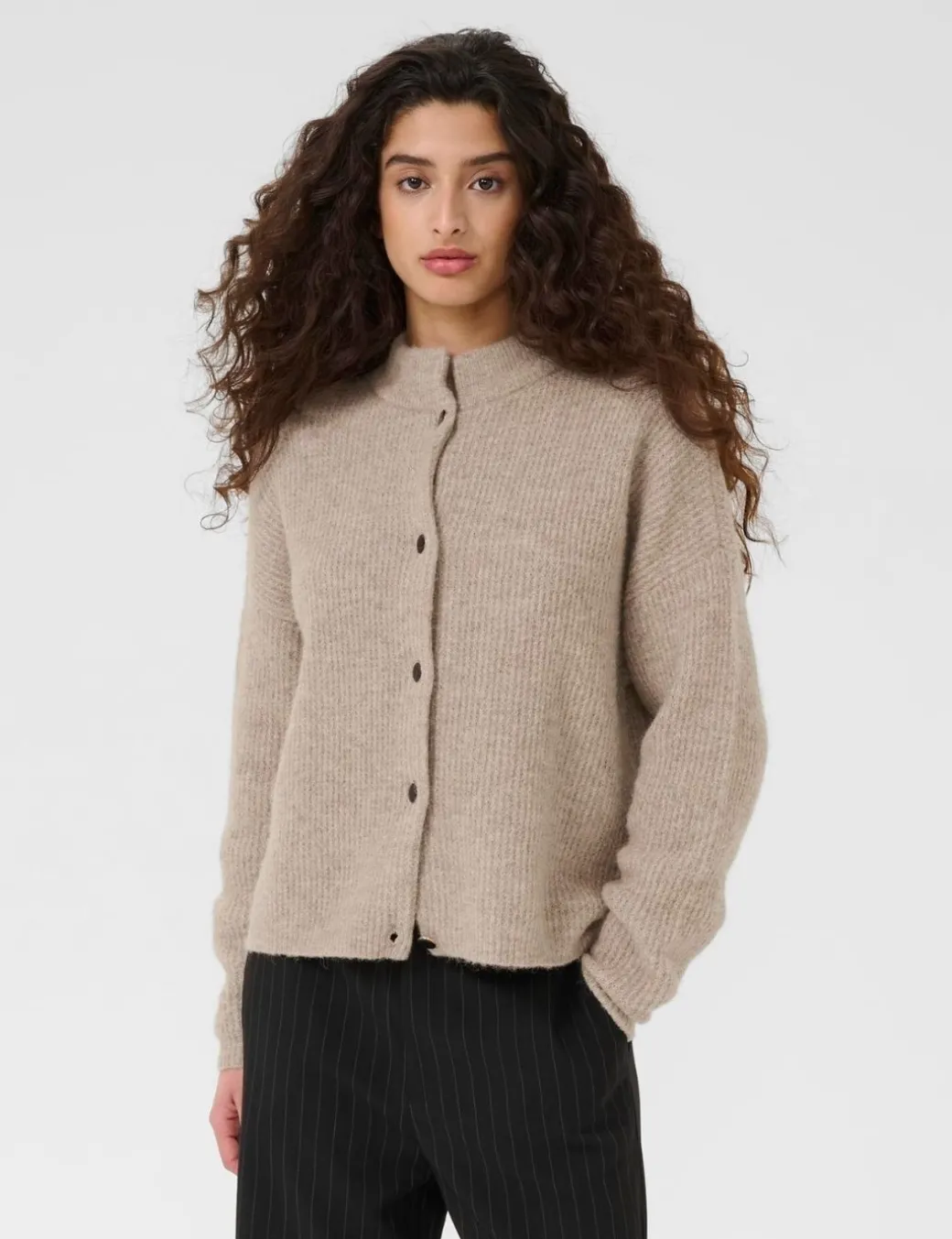Gestuz AlphaGZ Short Cardigan - Sand