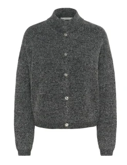 Gestuz GZalpha Shimmer Cardigan - Grå