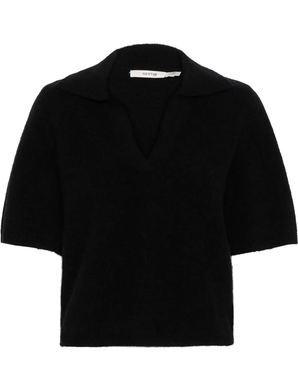 Gestuz GZalpha SS Polo Pullover - Sort