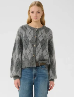 Gestuz GZsasi Strikcardigan - Grå