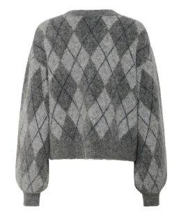 Gestuz GZsasi Strikcardigan - Grå