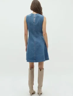 Global Funk Rihann peplum-G Kjole - Denim