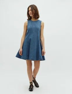 Global Funk Rihann peplum-G Kjole - Denim