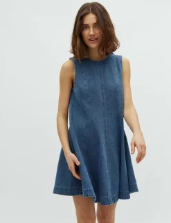 Global Funk Rihann peplum-G Kjole - Denim