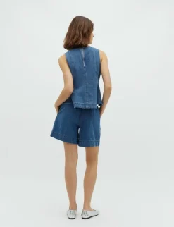 Global Funk Rihne peplum-G Top - Denim