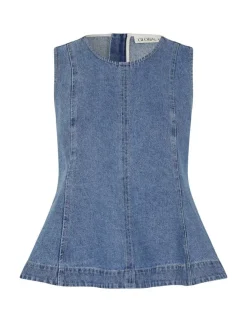 Global Funk Rihne peplum-G Top - Denim