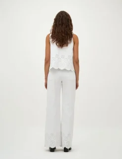 Global Funk Rihne Scallop-G Top - Hvid