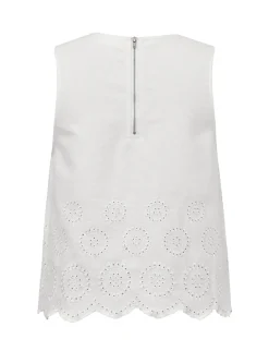 Global Funk Rihne Scallop-G Top - Hvid
