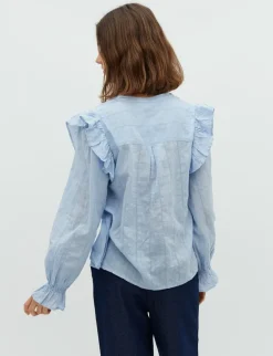 mbyM Gemala LS-M Bluse - Blå