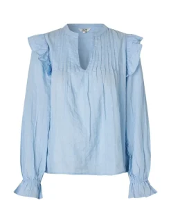 mbyM Gemala LS-M Bluse - Blå
