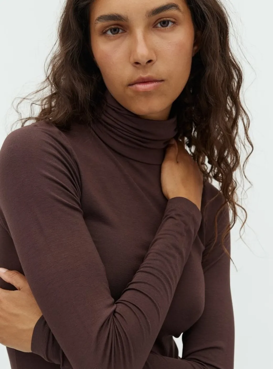 mbyM Ina GG Basic Bluse - Mørkebrun