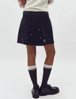 mbyM Keyana-M Denim Nederdel - Sort