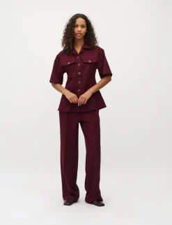 mbyM Peplina-M Bluse - Bordeaux