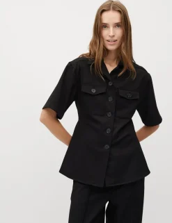 mbyM Peplina-M Bluse - Sort