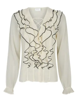 Neo Noir Arloca Bluse - Creme