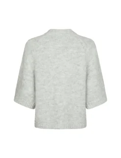 Neo Noir Benuta Fluffy Strik Cardigan - Lysegrå