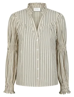 Neo Noir Camilla Contrast Skjortebluse - Creme
