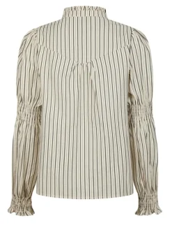 Neo Noir Camilla Contrast Skjortebluse - Creme