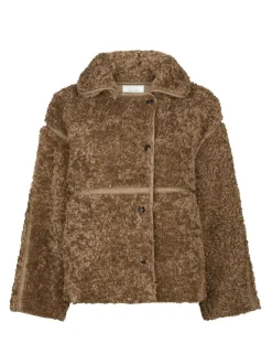 Neo Noir Castor Faux Fur Jakke - Sand