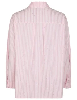 Neo Noir Dalma Soft Stripe Stone Skjorte - Pink