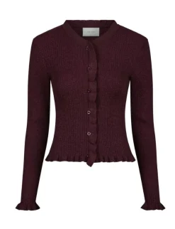 Neo Noir Eshra Strik Cardigan - Bordeaux