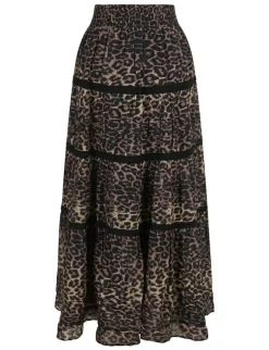 Neo Noir Felicia Leo Voile Nederdel - Leopard