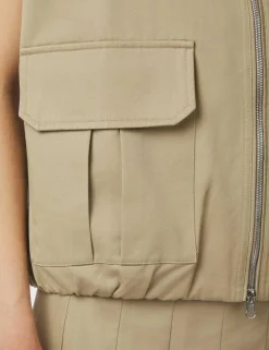 Neo Noir Flo Balloon Twill Vest - Sand