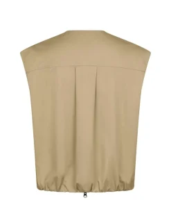 Neo Noir Flo Balloon Twill Vest - Sand