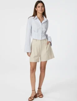 Neo Noir Frost Slim Stripe Skjorte - Stribet