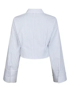 Neo Noir Frost Slim Stripe Skjorte - Stribet