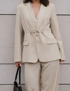 Neo Noir Jemmie Melange Blazer - Sand