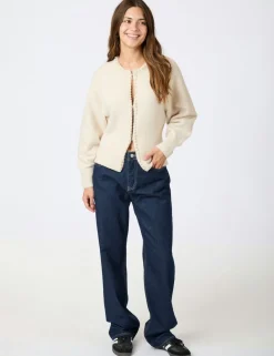 Neo Noir Lilly Pearl Knit Cardigan - Ivory