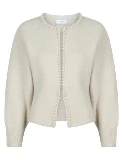 Neo Noir Lilly Pearl Knit Cardigan - Ivory