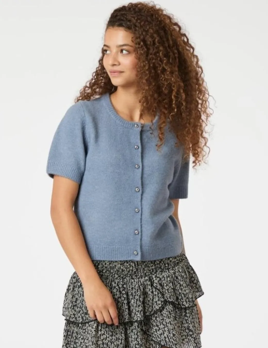Neo Noir Mitta Knit Cardigan - Blå