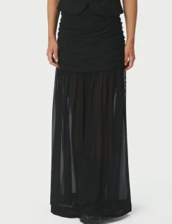 Neo Noir Mori Layered Nederdel - Sort