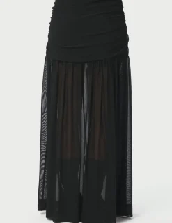 Neo Noir Mori Layered Nederdel - Sort