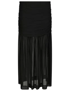 Neo Noir Mori Layered Nederdel - Sort