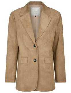 Neo Noir Namy Imitated Suede Blazer - Sand