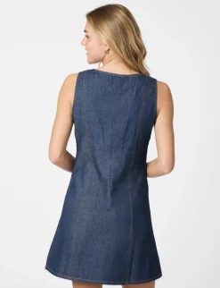 Neo Noir Nava Denim Kjole - Denim