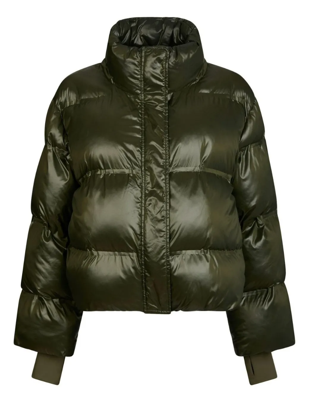 Neo Noir Rhea Shiny Pufferjakke - Army