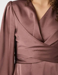 Neo Noir Rista Heavy Sateen Bluse - Rosa