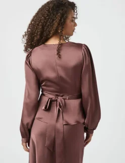 Neo Noir Rista Heavy Sateen Bluse - Rosa