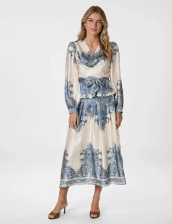 Neo Noir Rista Paisley Border Bluse - Print