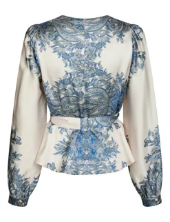 Neo Noir Rista Paisley Border Bluse - Print