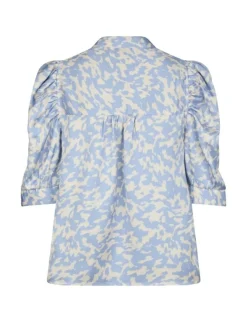 Neo Noir Roella Graphic Fade Bluse - Lyseblå