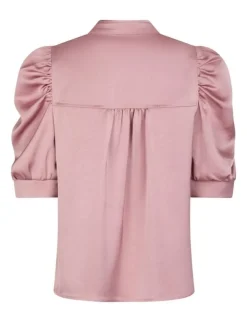 Neo Noir Roella Heavy Sateen Bluse - Rosa