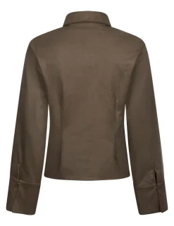 Neo Noir Rosa Faux Suede Skjorte - Brun